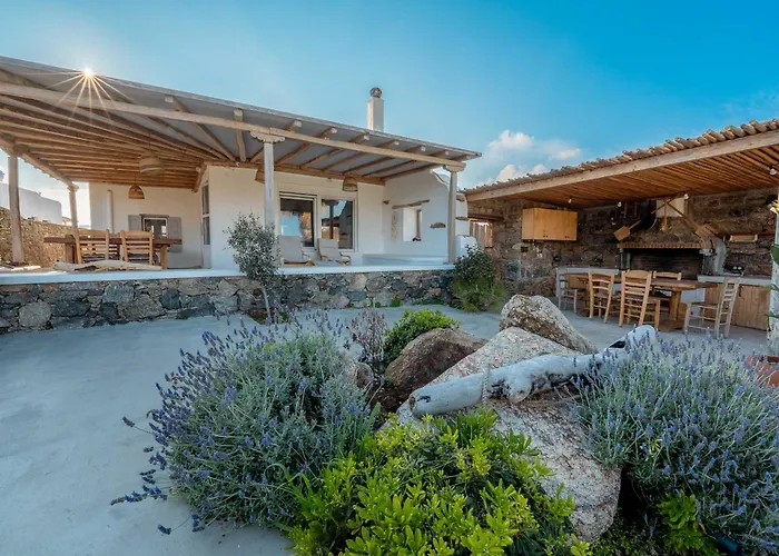 Dom wakacyjny Blue Cove Maisonette At Beach, Seaview Ftelia (Mykonos)